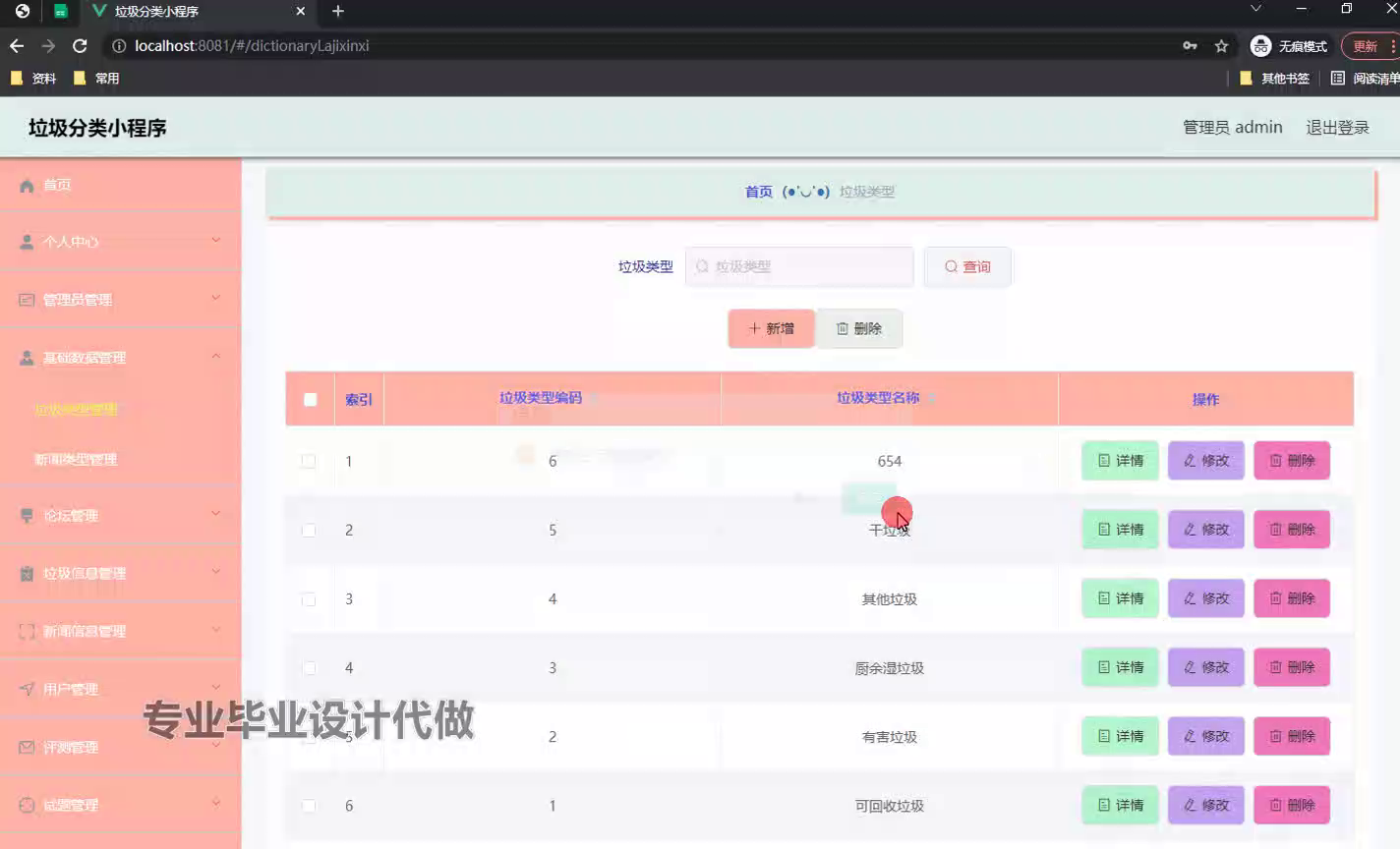 yy-weixin216基于微信的垃圾分类小程序springboot（后台录像）