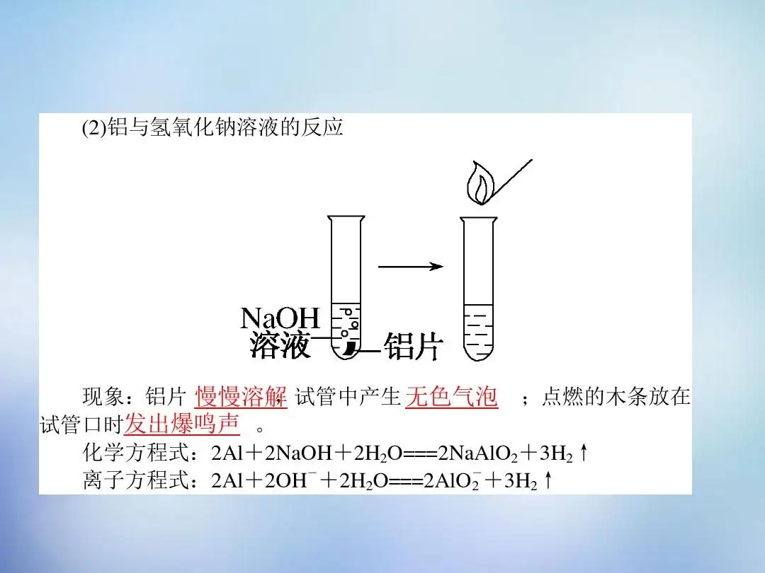 铝和氢氧化钠反应方程式是什么？