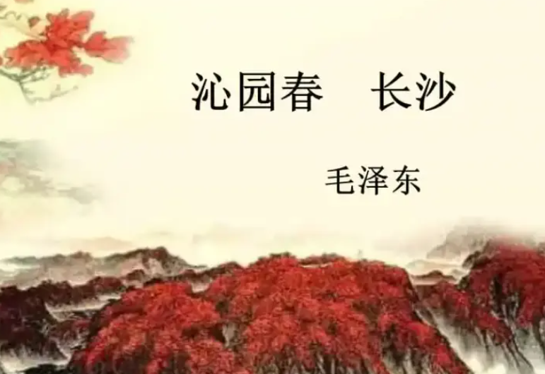 沁园春长沙的作者是谁?