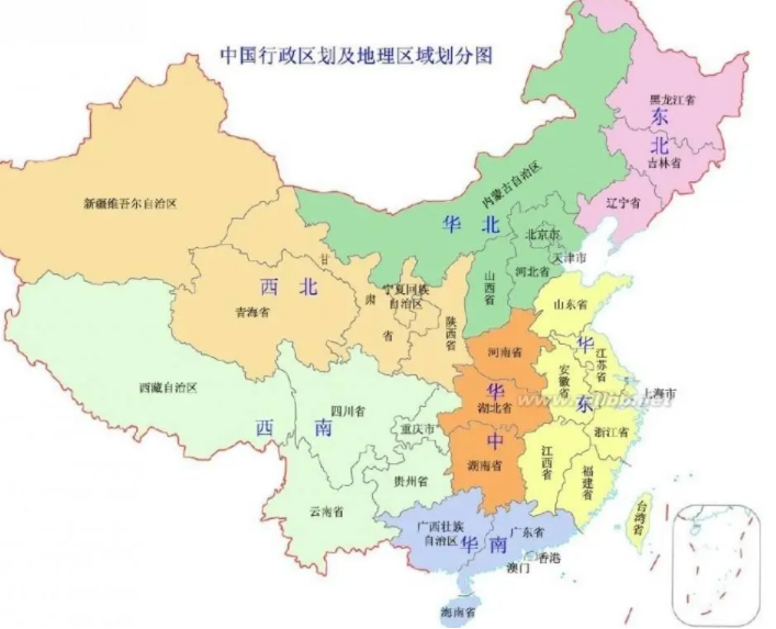 中国各省面积多少平方公里排名