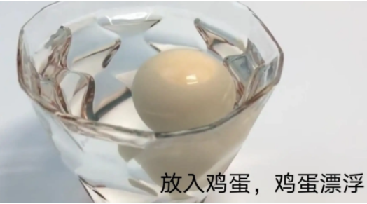 鸡蛋为什么会在盐水中浮起来