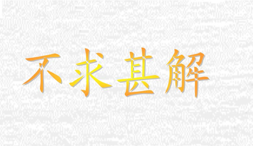 不求甚解的意思