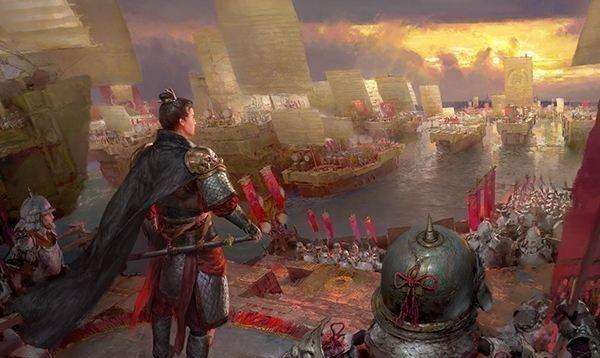 献连环计火烧赤壁的是谁