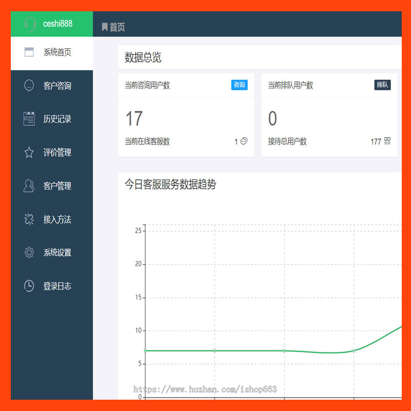 PHP在线客服接待系统网页聊天源码程序二维码直接进入H5网站即时通讯软件