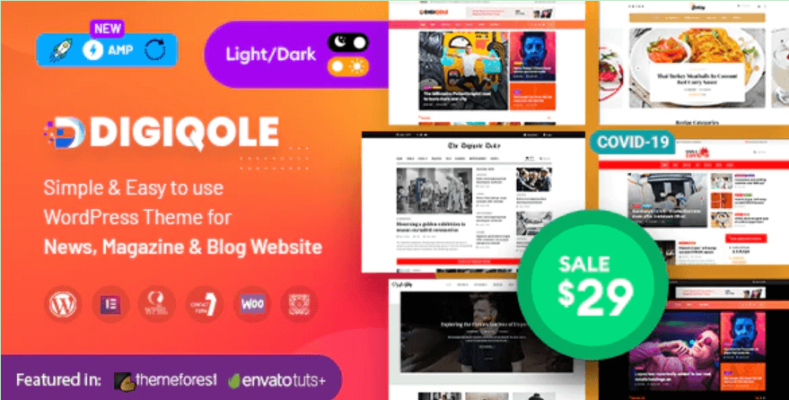 Digiqole 2.2.5完美汉化中文版|新闻杂志博客响应式WordPress主题模板
