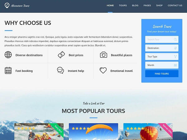 Adventure Tours 5.2.2汉化中文版|旅行社旅游预订WordPress主题模板插图 Adventure Tours 5.2.2汉化中文版|旅行社旅游预订WordPress主题模板