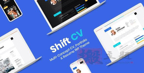ShiftCV 3.0.14汉化中文版|创意个人博客\\简历\\作品集WordPress主题模板