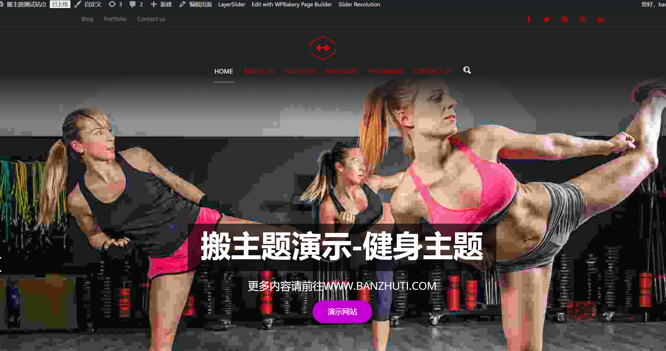 Maruthi 3.0汉化中文版|健身房健身中心康复锻炼WordPress主题下载插图1 Maruthi 3.0汉化中文版|健身房健身中心康复锻炼WordPress主题下载