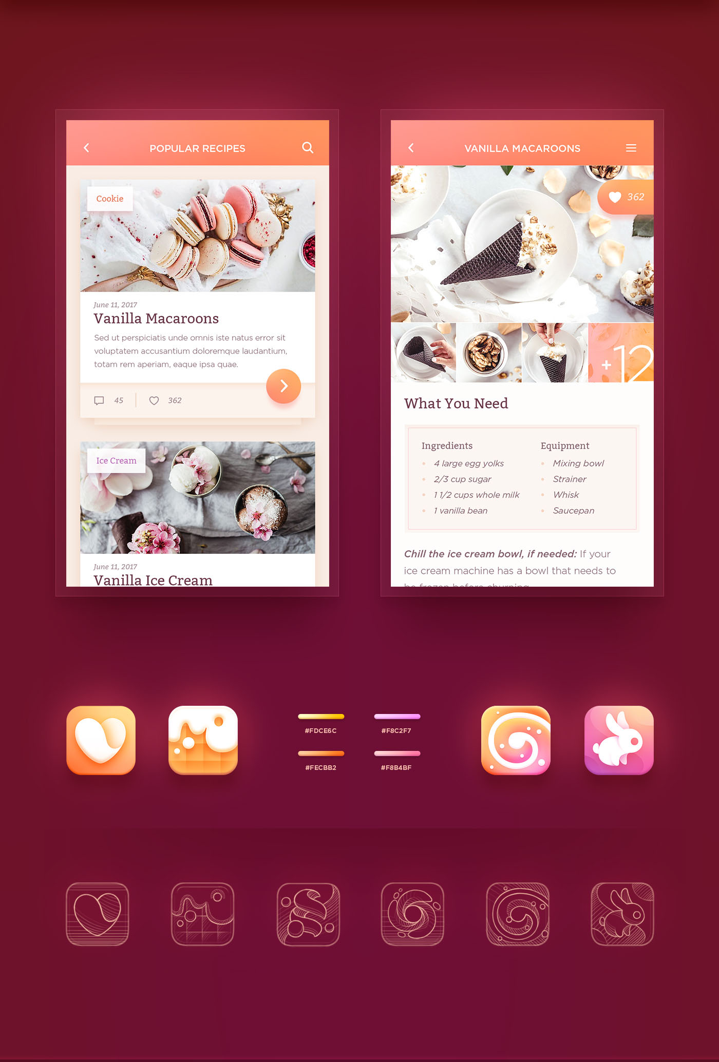 手机APP图标UI配色案例