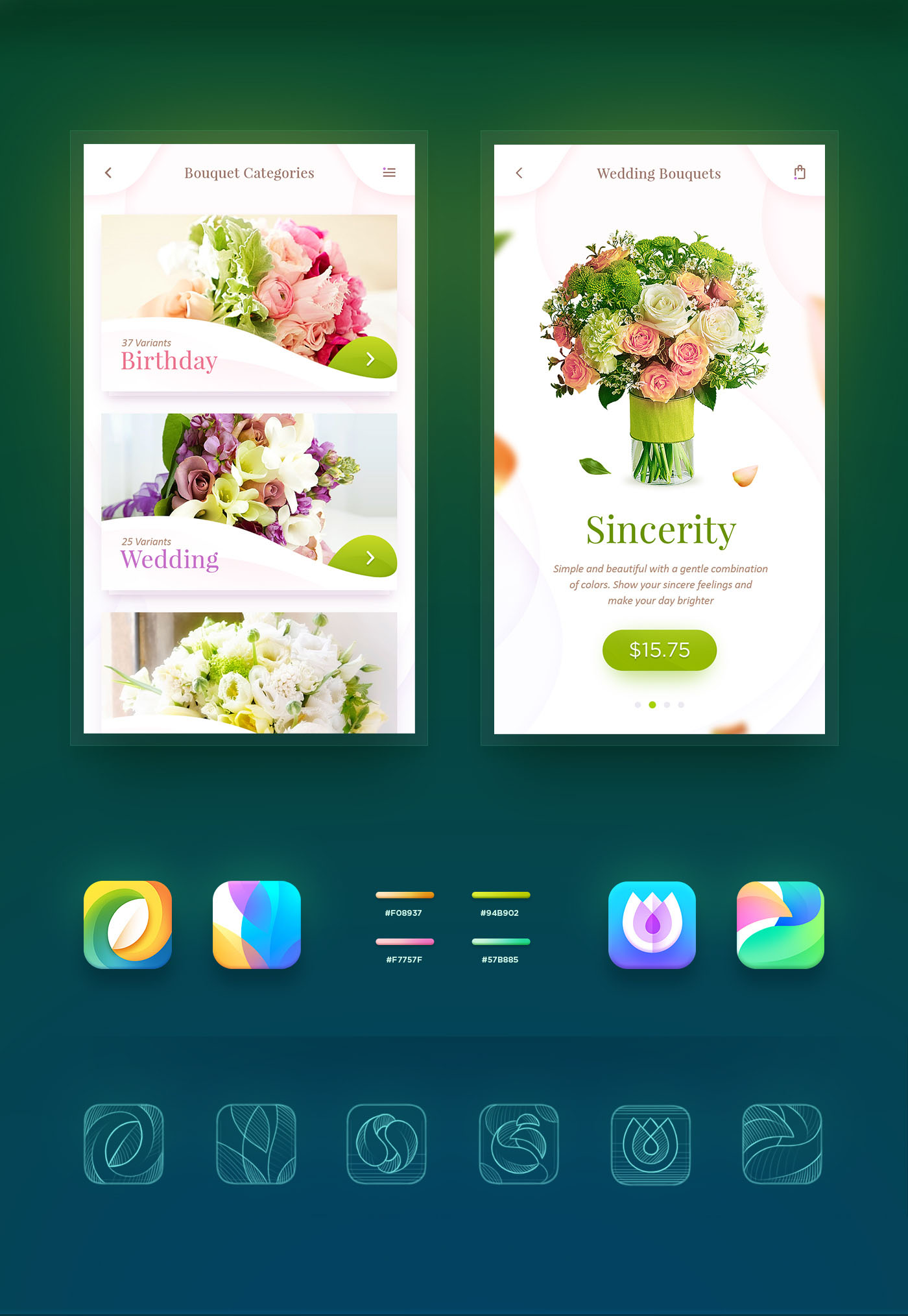 手机APP图标UI配色案例