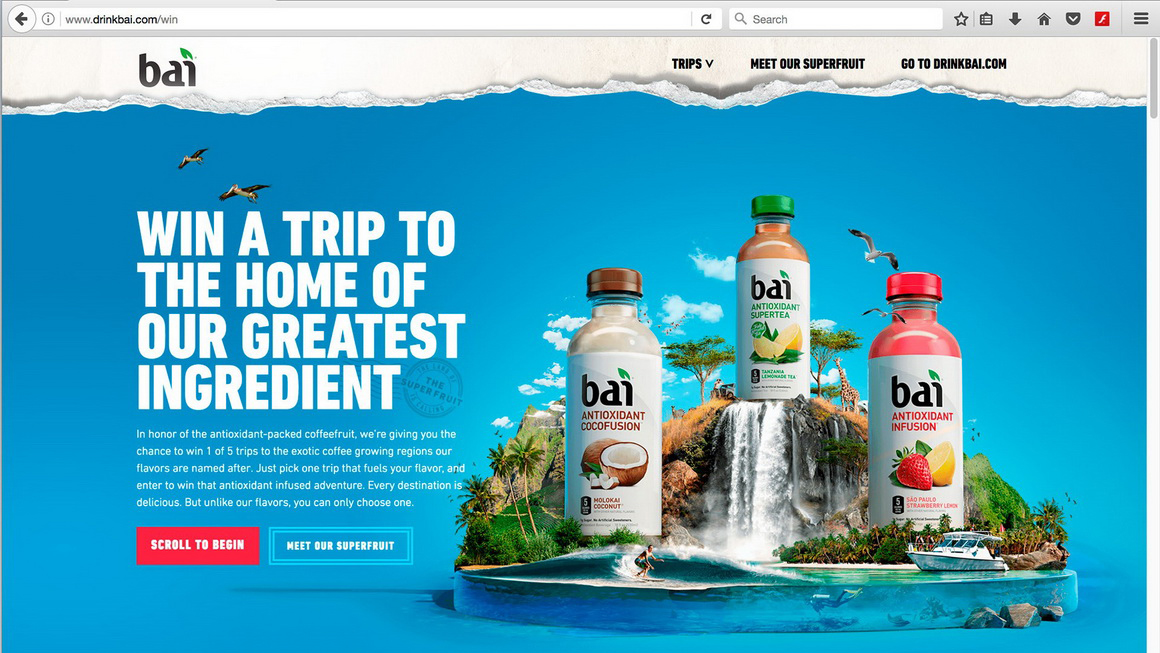 BAI果茶饮料超级CGI场景合成系列创意广告