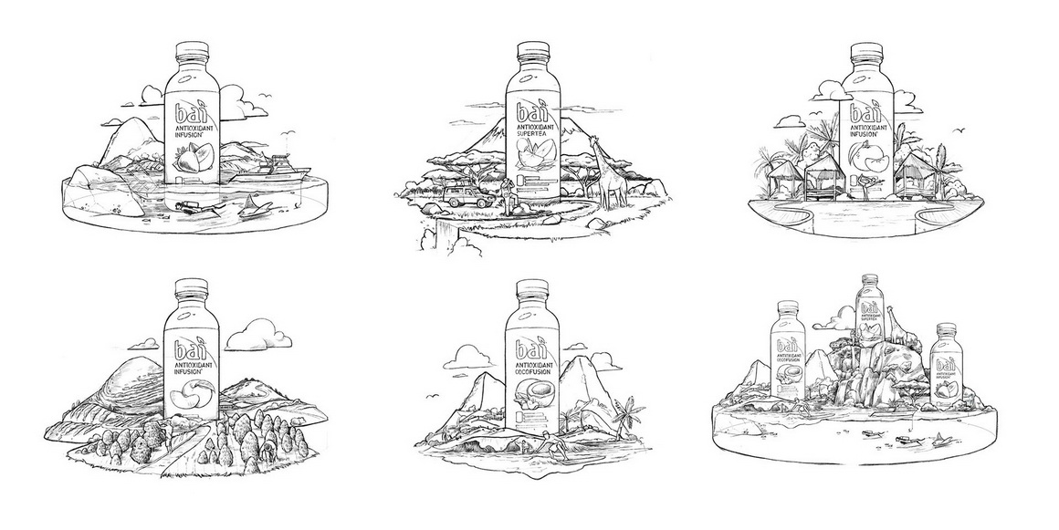 BAI果茶饮料超级CGI场景合成系列创意广告