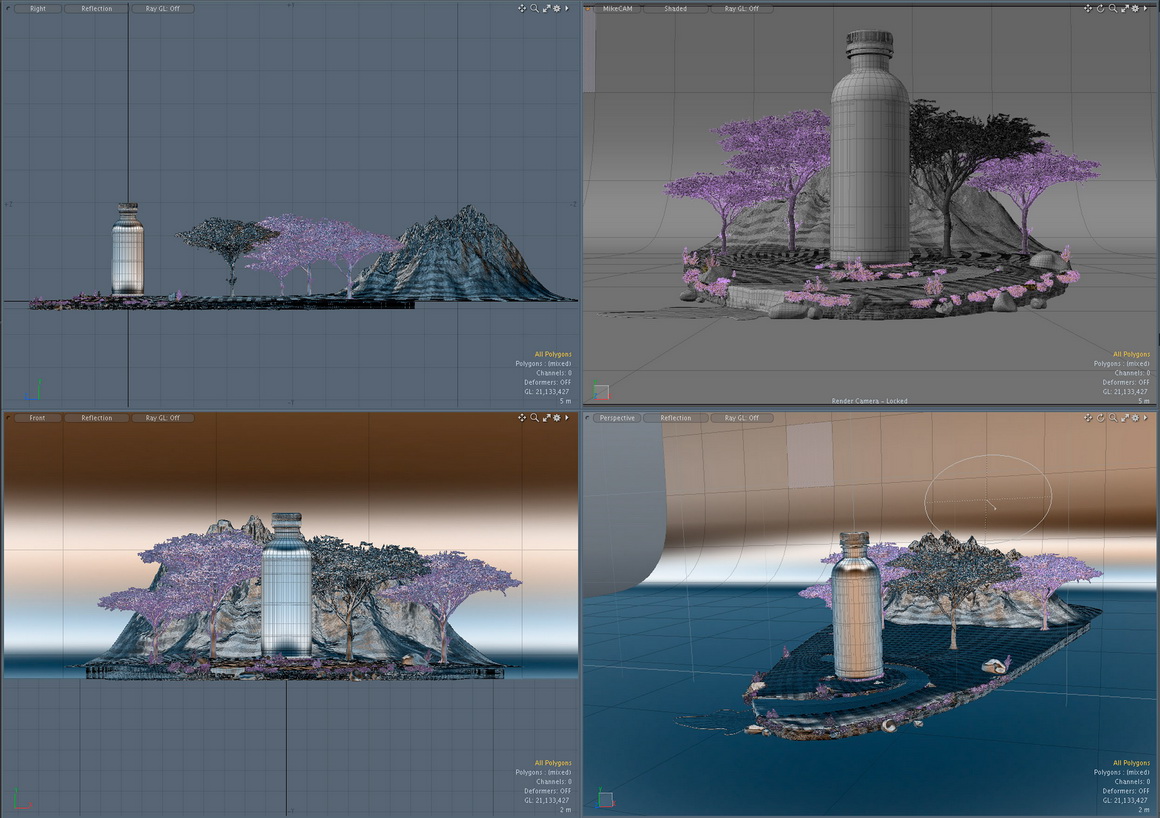 BAI果茶饮料超级CGI场景合成系列创意广告