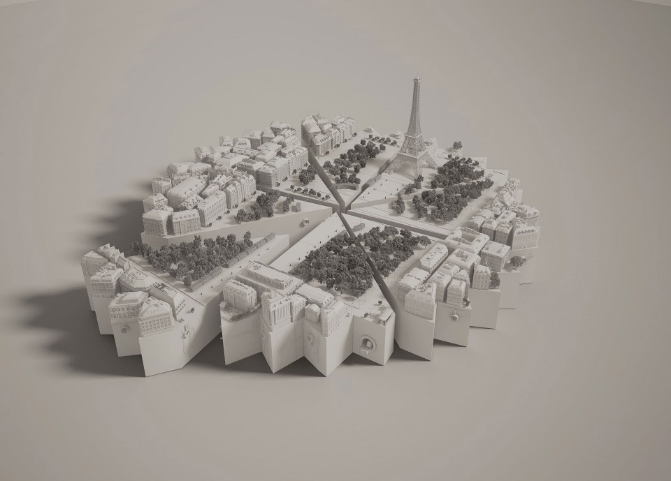 PARCELADO大细节理想台上城3D广告场景设计