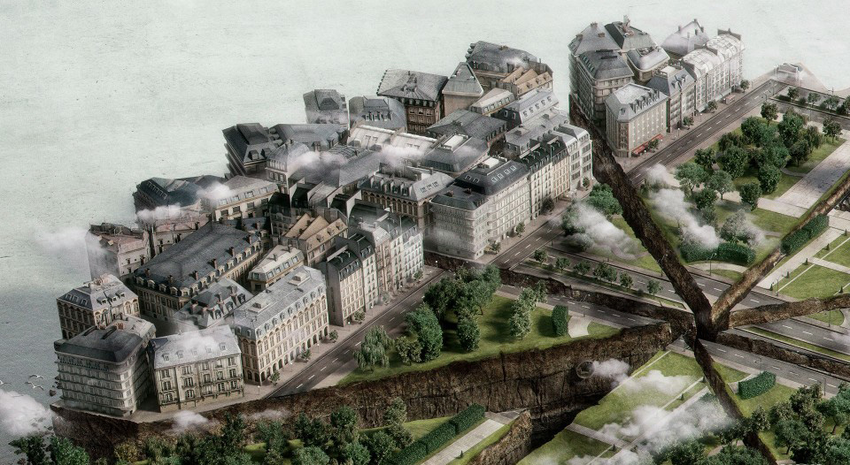 PARCELADO大细节理想台上城3D广告场景设计