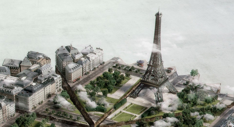 PARCELADO大细节理想台上城3D广告场景设计