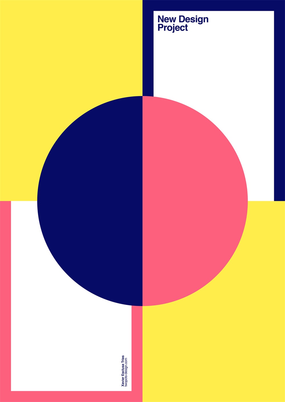 色彩强烈的极简风格海报排版设计