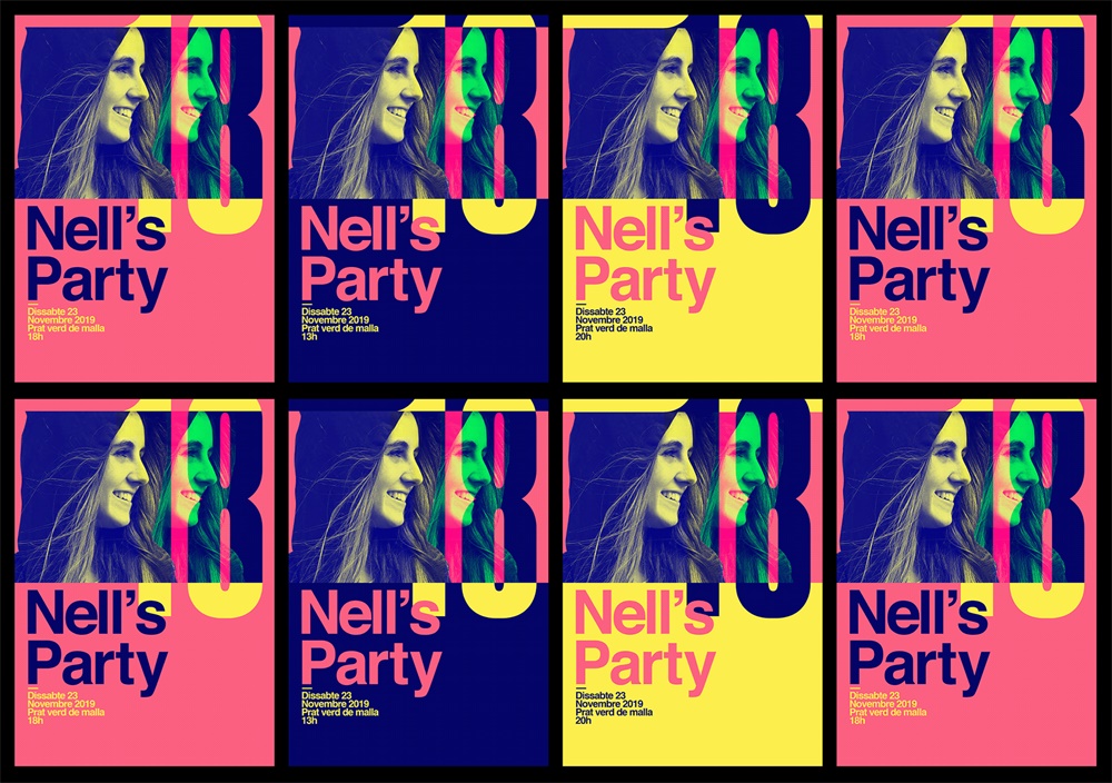 色彩强烈的极简风格海报排版设计