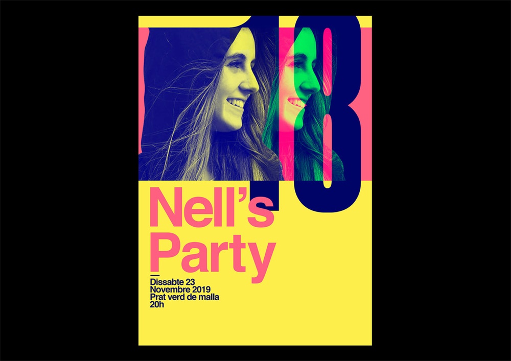 色彩强烈的极简风格海报排版设计