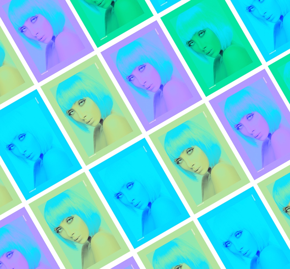 色彩强烈的极简风格海报排版设计