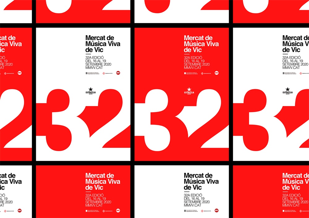 色彩强烈的极简风格海报排版设计