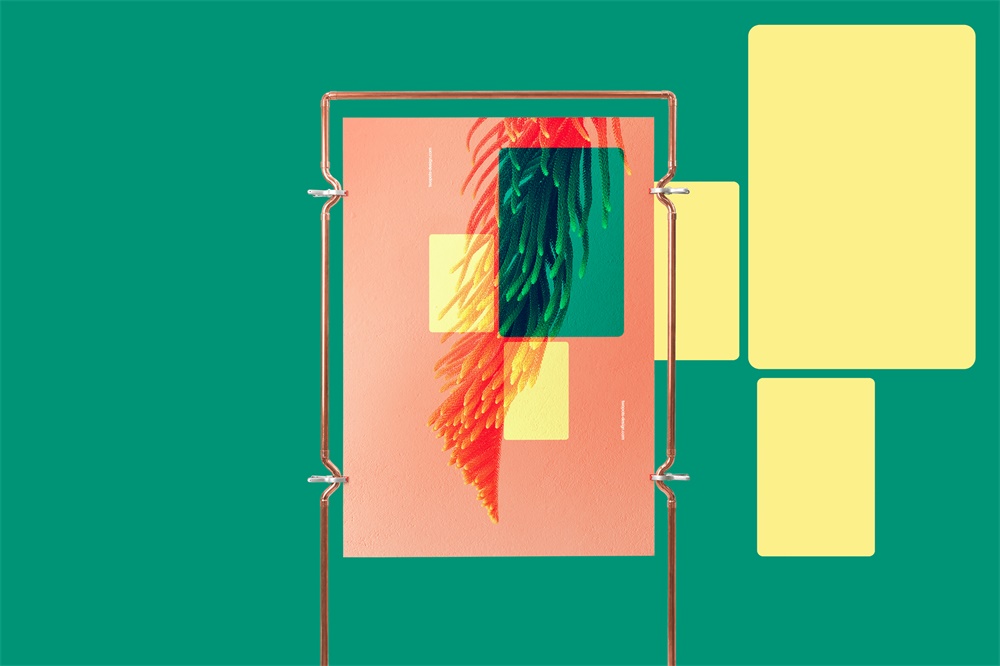 色彩强烈的极简风格海报排版设计