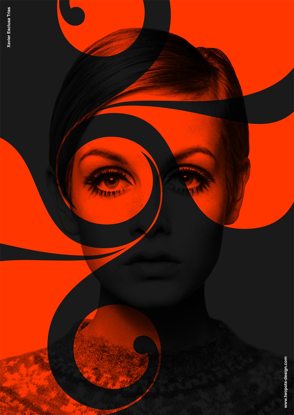 色彩强烈的极简风格海报排版设计