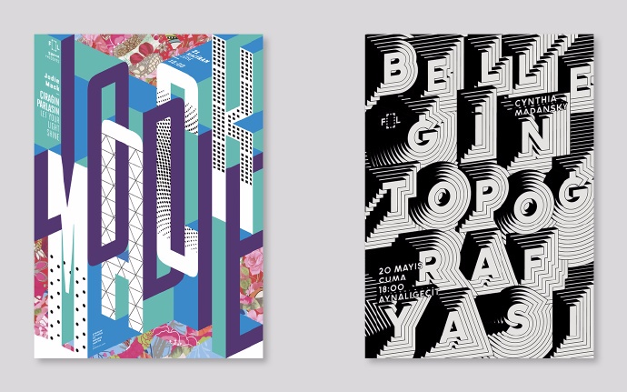 文字伪3D海报-土耳其 Sarp Sozdinler 工作室