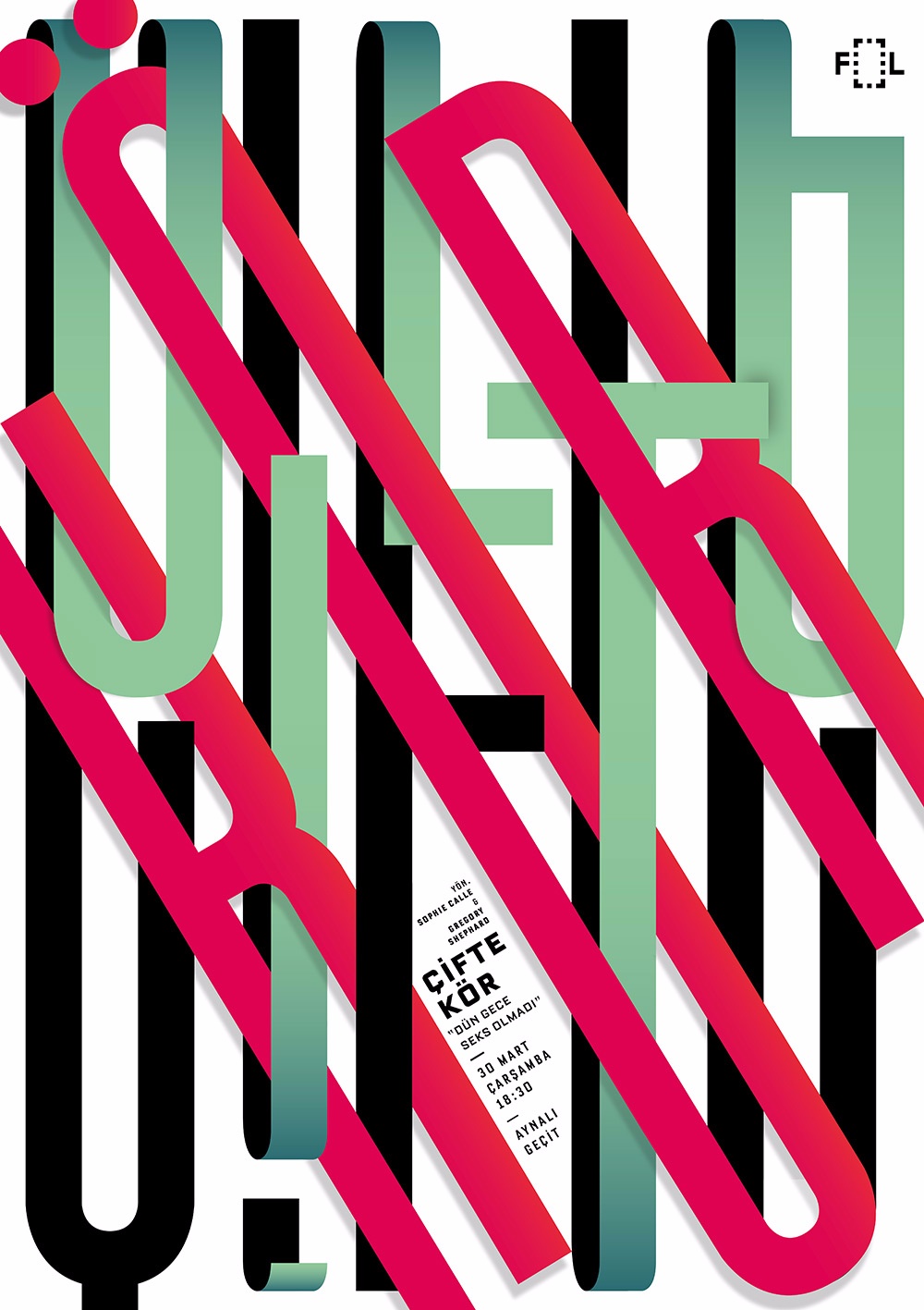 文字伪3D海报-土耳其 Sarp Sozdinler 工作室