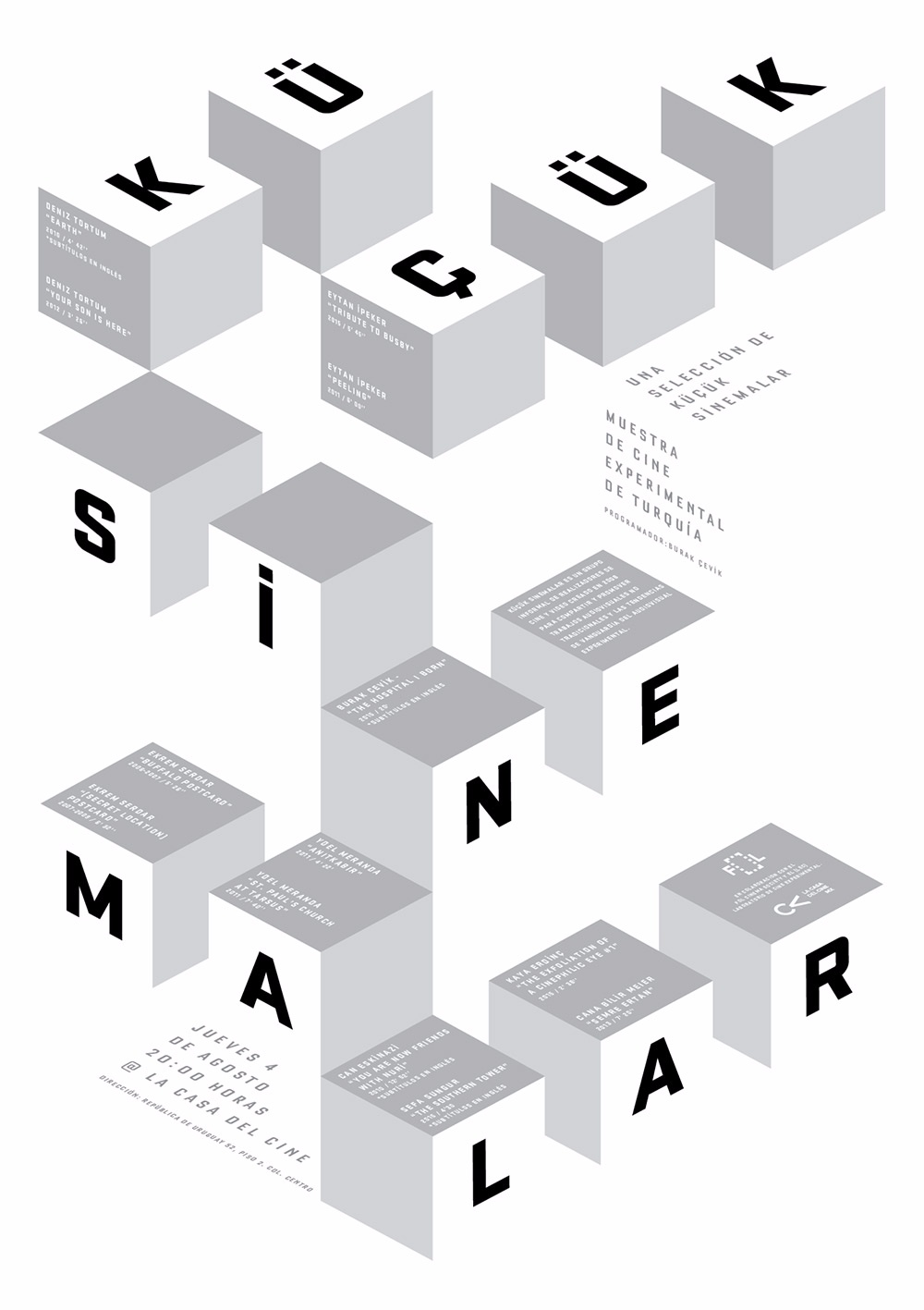 文字伪3D海报-土耳其 Sarp Sozdinler 工作室