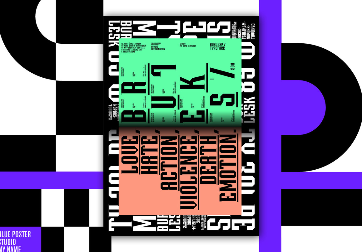 强烈色彩对比强烈视觉冲击巨幅字体海报设计