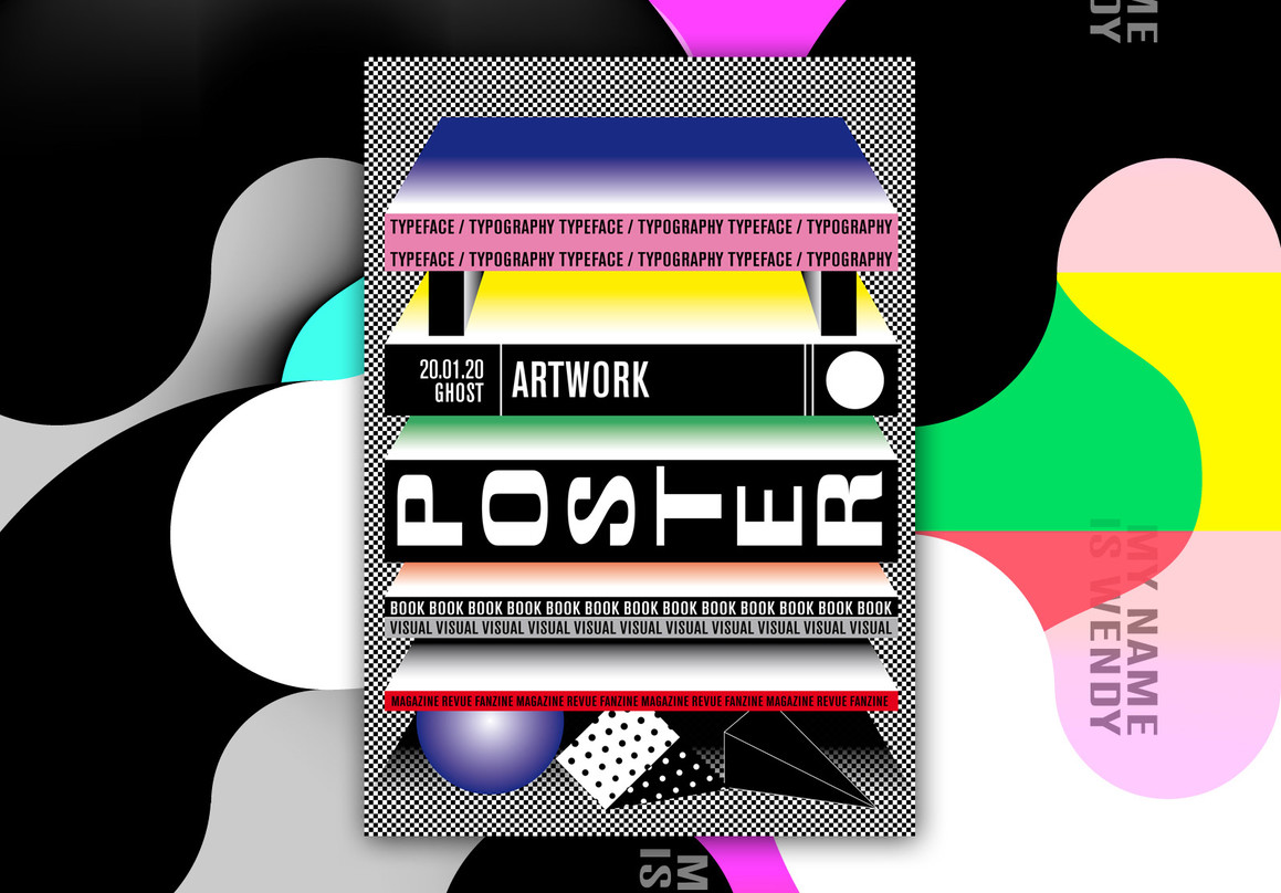 强烈色彩对比强烈视觉冲击巨幅字体海报设计