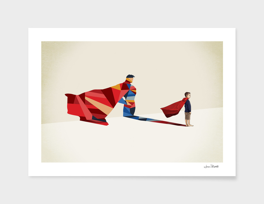 小时候的幻想总那么容易达成一致-你好超人！