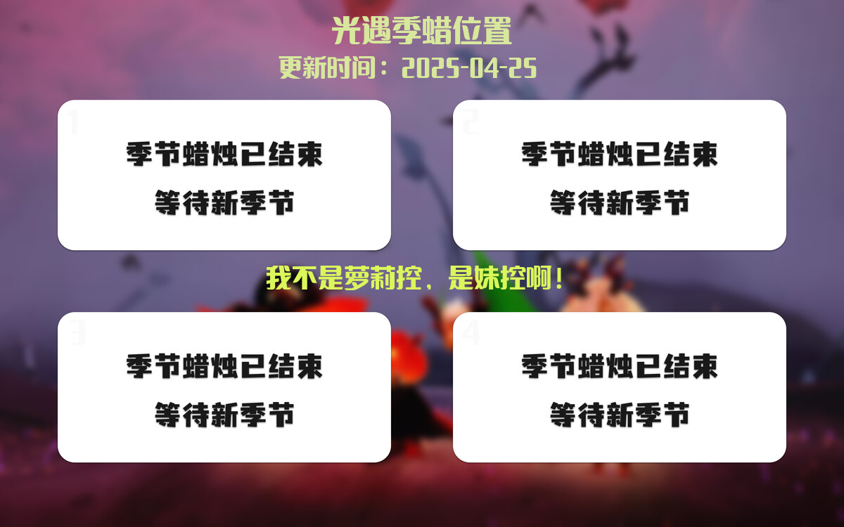 季节蜡烛汇总图
