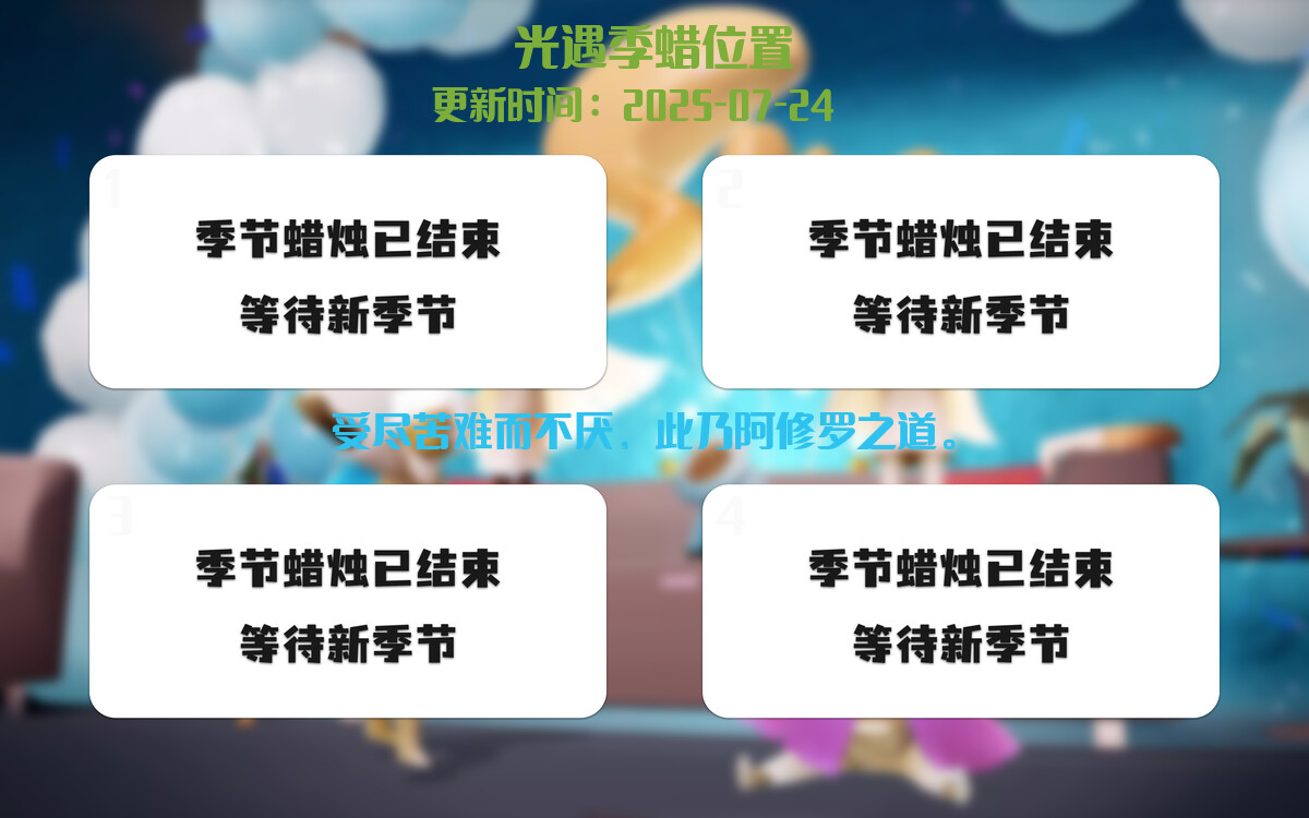 季节蜡烛汇总图