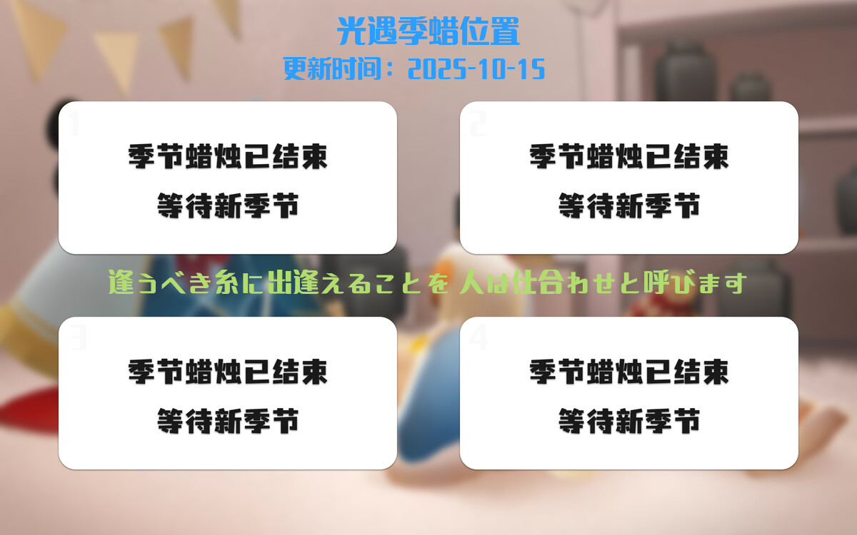 季节蜡烛汇总图