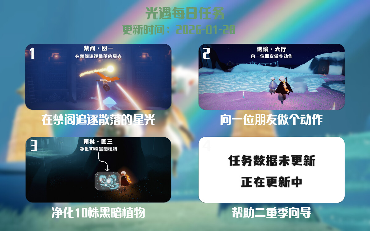 光遇任务指南 - 2026年01月28日-倾慕云小窝