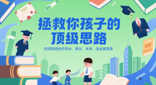 付费文章：拯救你孩子的顶级思路，彻底聊透他的学业、事业、未来，含金量满满-倾慕云小窝