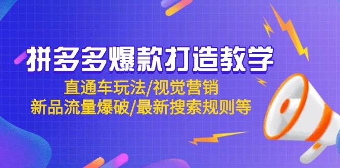 （14681期）拼多多爆款打造教学：直通车玩法/视觉营销/新品流量爆破/最新搜索规则等-倾慕云小窝