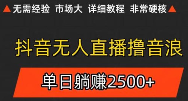 抖音无人直播6.0 简单无脑可矩阵 每天两小时轻松躺赚500+-倾慕云小窝