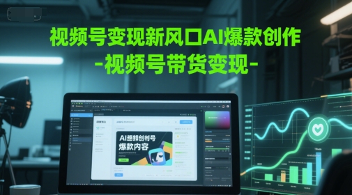 视频号变现新风口AI爆款创作-视频号带货变现-倾慕云小窝