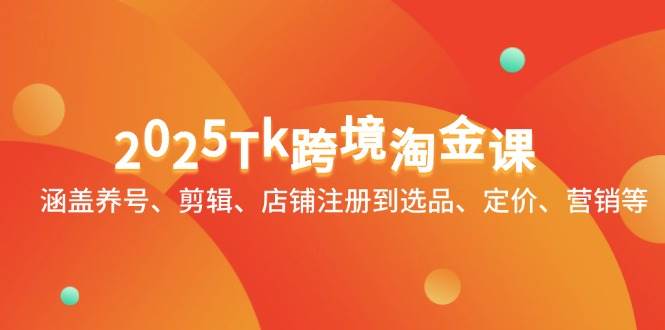 （14638期）2025Tk跨境淘金课：涵盖养号、剪辑、店铺注册到选品、定价、营销等-倾慕云小窝