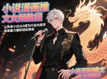 小说漫画推文女频教程，让所有小白从0成为行业内高手，简单暴力兼职轻松挣米-倾慕云小窝