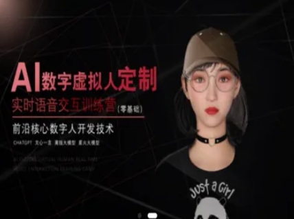 AI数字虚拟人定制，实时语音交互训练营（零基础），前沿核心数字人开发技术-倾慕云小窝