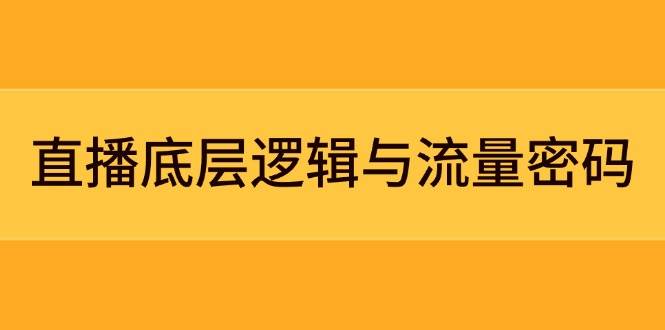 直播底层逻辑与流量密码：定位模型+案例拆解，急速流承接与数据优化全攻略-倾慕云小窝
