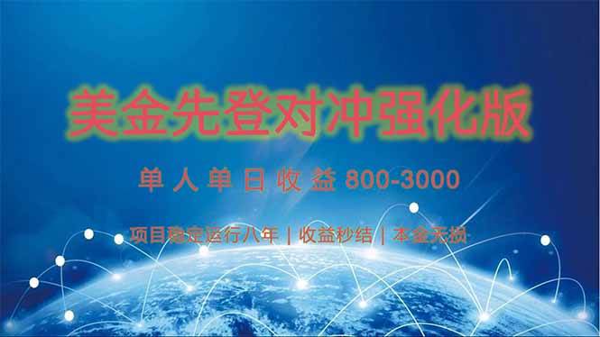 （15012期）美金先登计划对冲强化版，2025年黑马中最暴力收益日收益1k-4k（可放大…-倾慕云小窝