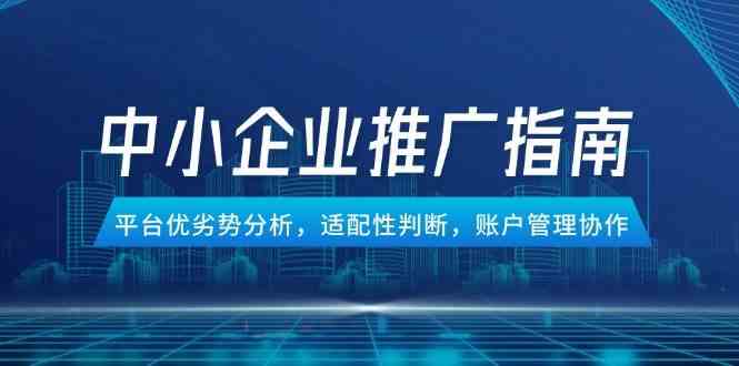 中小企业竞价推广指南，平台优劣势分析，适配性判断，账户管理协作-倾慕云小窝