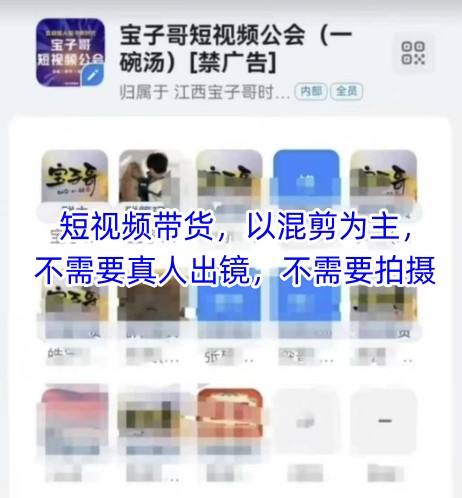 宝子哥头部团队短视频带货，以混剪为主，不需要真人出镜，不需要拍摄-倾慕云小窝