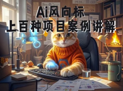 Ai风向标-附100种项目案例玩法-0基础小白到大神ai视频商业应用教学-倾慕云小窝