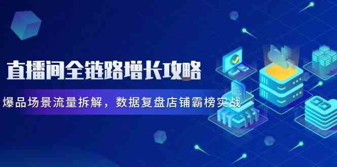 直播间全链路增长攻略，爆品场景流量拆解，数据复盘店铺霸榜实战-倾慕云小窝